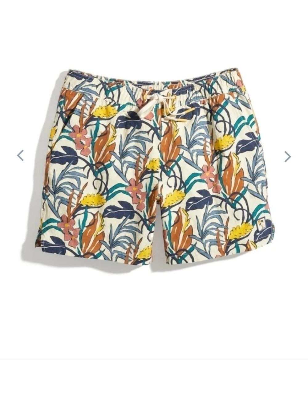 Marine layer Swim Trunk in Natural Floral Print